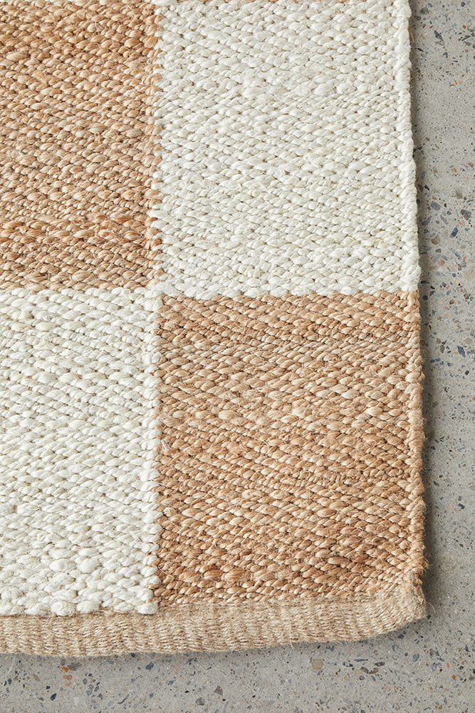 Bellingham Checkers Jute Rug | Natural Fibre Rugs Sydney