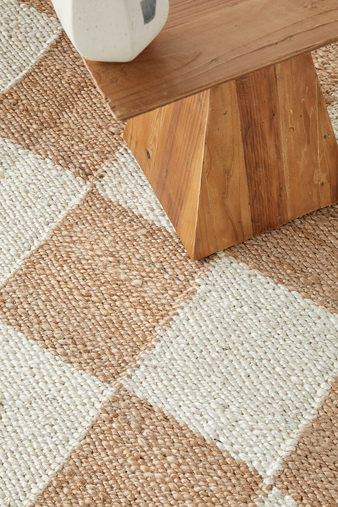 Bellingham Checkers Jute Rug | Natural Fibre Rugs Sydney