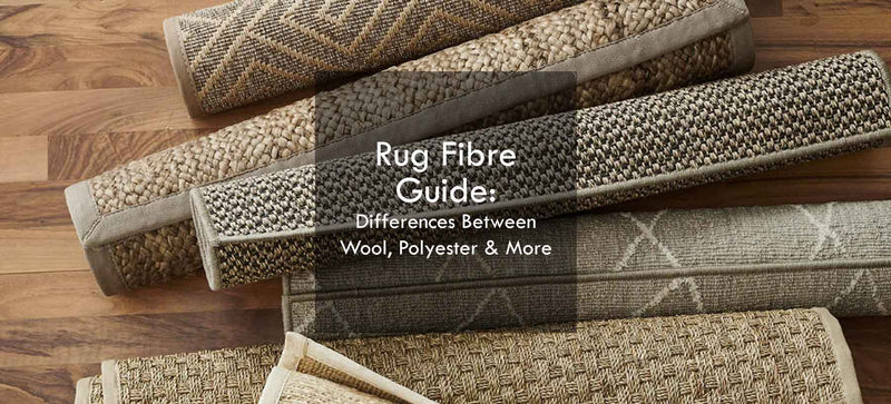 Rug Fibres Guide - wool, jute, and synthetic fibre rugs comparing different rug materials at Rugs N Timber Belrose