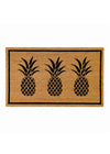 PVC Backed Coir Doormat - Black Pineapples