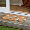PVC Backed Coir Doormat - Sailing design featuring natural coconut fibers with a nautical sailboat motif, durable and ideal for entryways