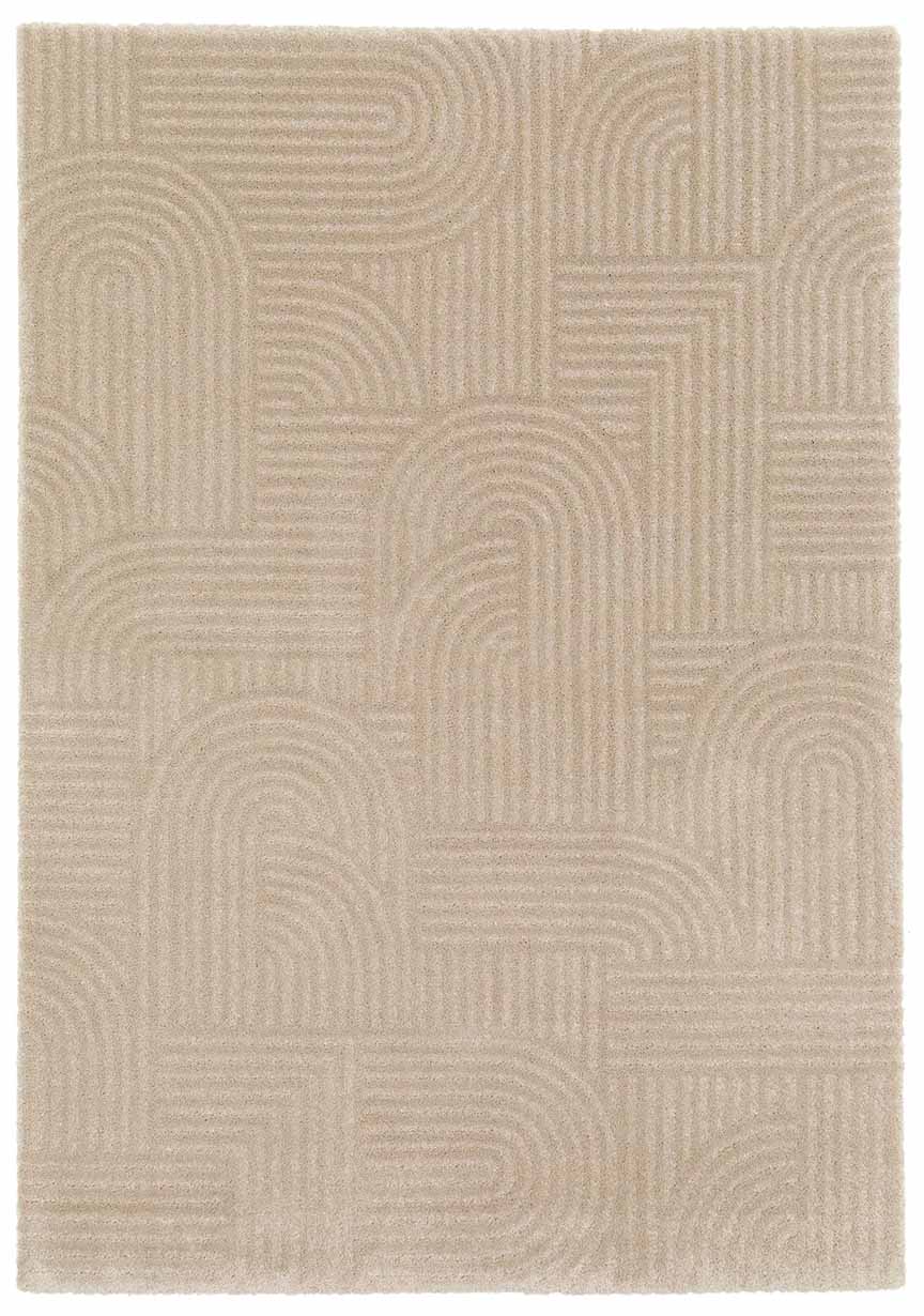 Ivy Beige Curves Rug | Modern Rugs Belrose | Rugs N Timber