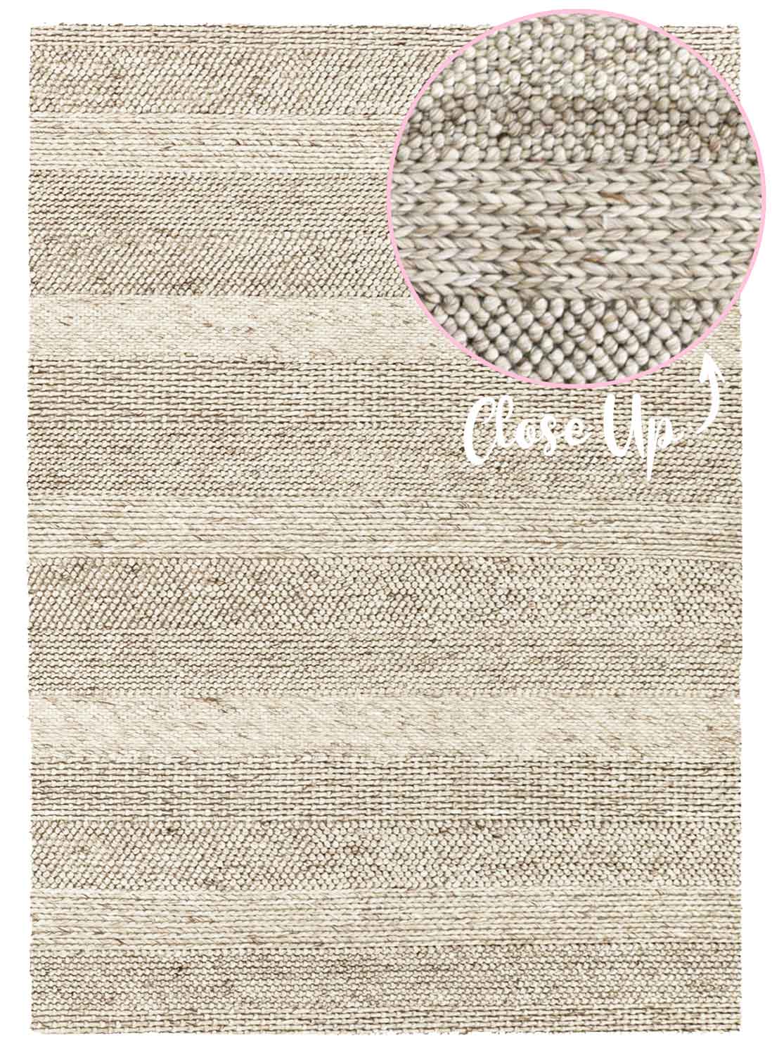 Emerald Stripe Oyster Rug