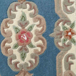 Rose Avolon Blue Half Circle Rug | Wool Rugs Belrose | Rugs N Timber