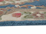 Rose Avolon Blue Half Circle Rug | Wool Rugs Belrose | Rugs N Timber