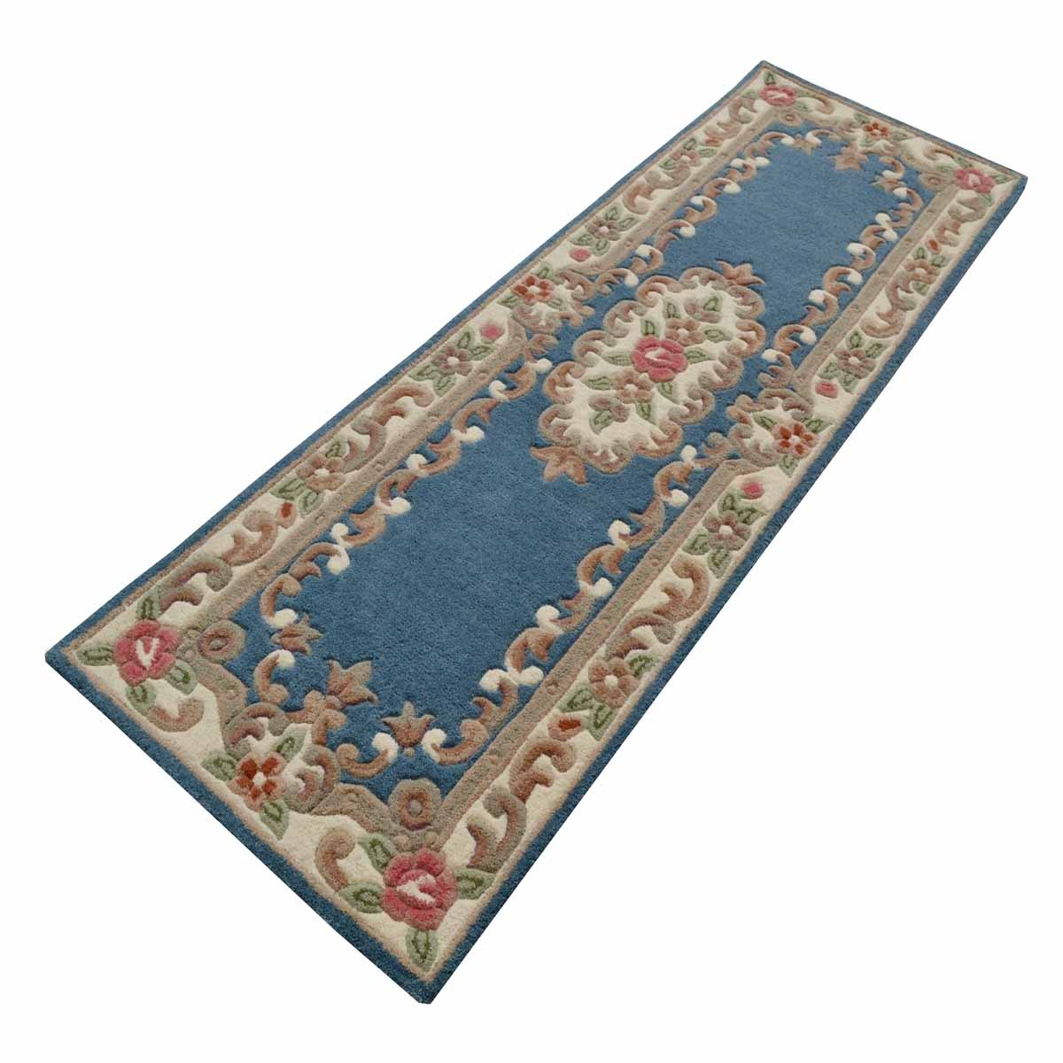 Rose Avolon Blue Runner | Wool Rugs Belrose | Rugs N Timber