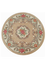 Rose Avolon Beige Round Rug | Wool Rugs Belrose | Rugs N Timber