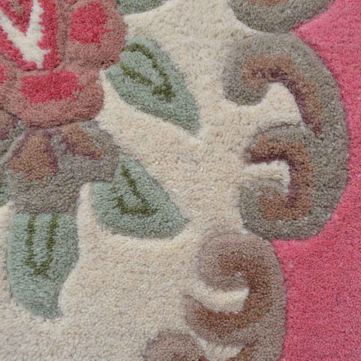 Rose Avolon Pink Half Circle Rug | Wool Rugs Belrose | Rugs N Timber