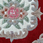 Rose Avolon Red Round Rug | Wool Rugs Belrose | Rugs N Timber