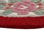 Rose Avolon Red Round Rug | Wool Rugs Belrose | Rugs N Timber