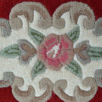 Rose Avolon Red Half Circle Rug | Wool Rugs Belrose | Rugs N Timber