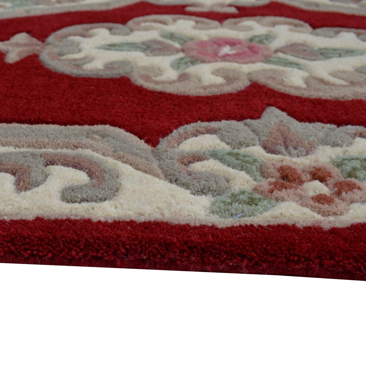 Rose Avolon Red Half Circle Rug | Wool Rugs Belrose | Rugs N Timber