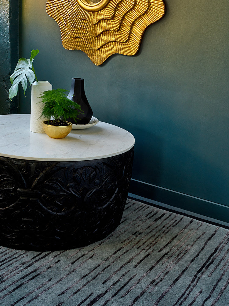 Slub Charcoal Rug | Florence Broadhurst Designer Rugs Belrose | Rugs 'N' Timber