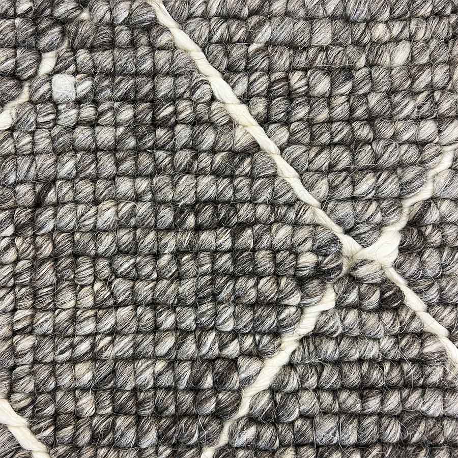 Diamond Dark Grey Runner | Wool Rugs Belrose | Rugs N Timber