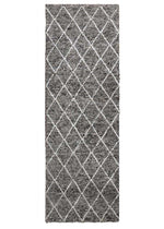 Diamond Dark Grey Runner | Wool Rugs Belrose | Rugs N Timber