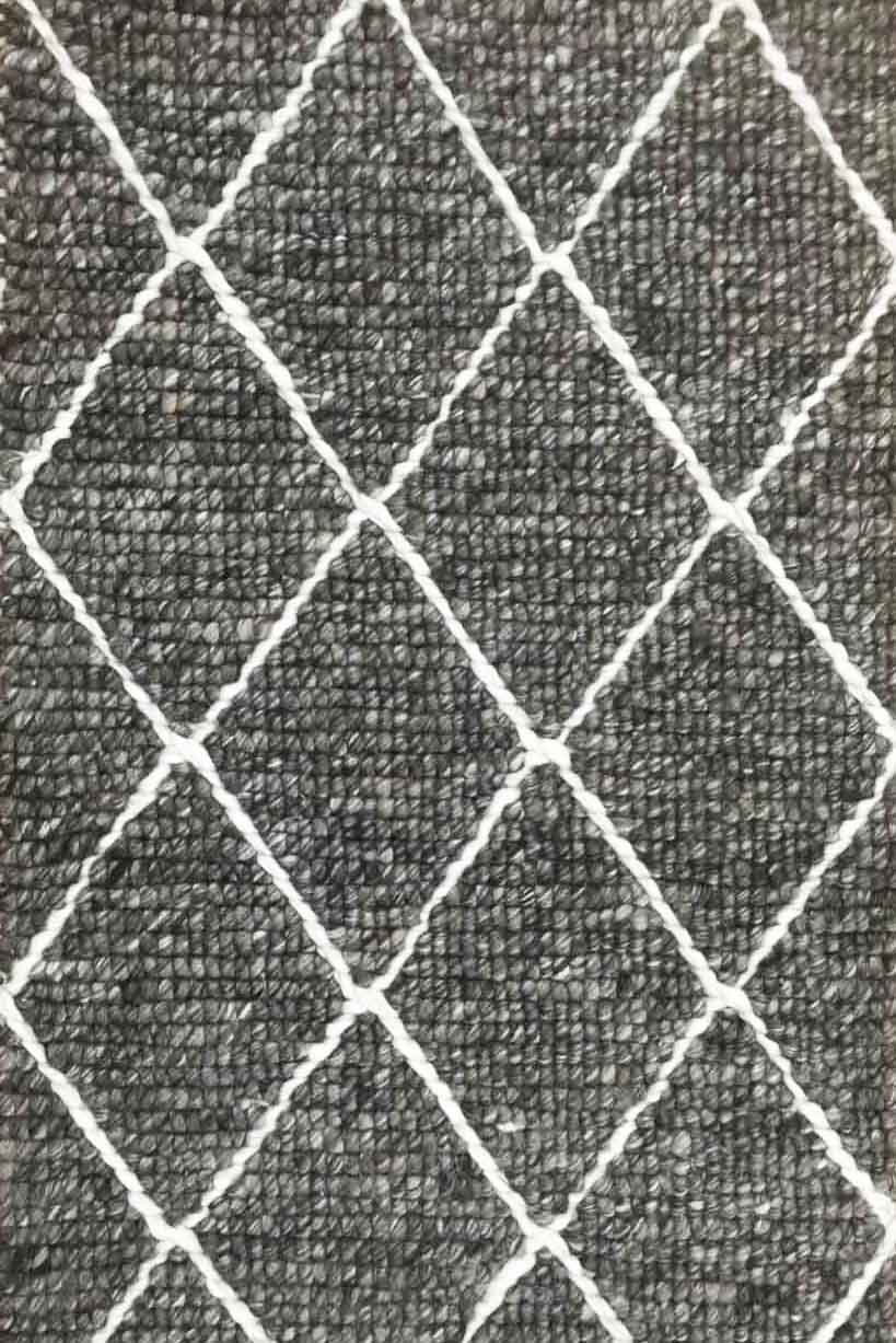 Diamond Dark Grey Runner | Wool Rugs Belrose | Rugs N Timber