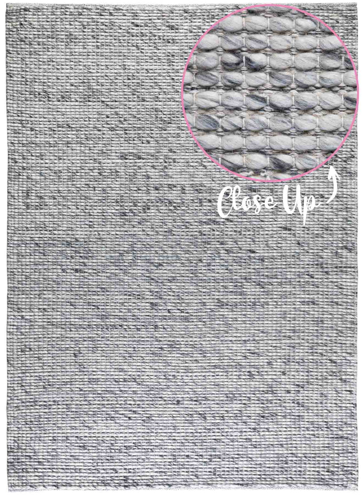 Dahlia Grey Wool Rug | Woollen Rugs Belrose Sydney | Rugs 'N' Timber