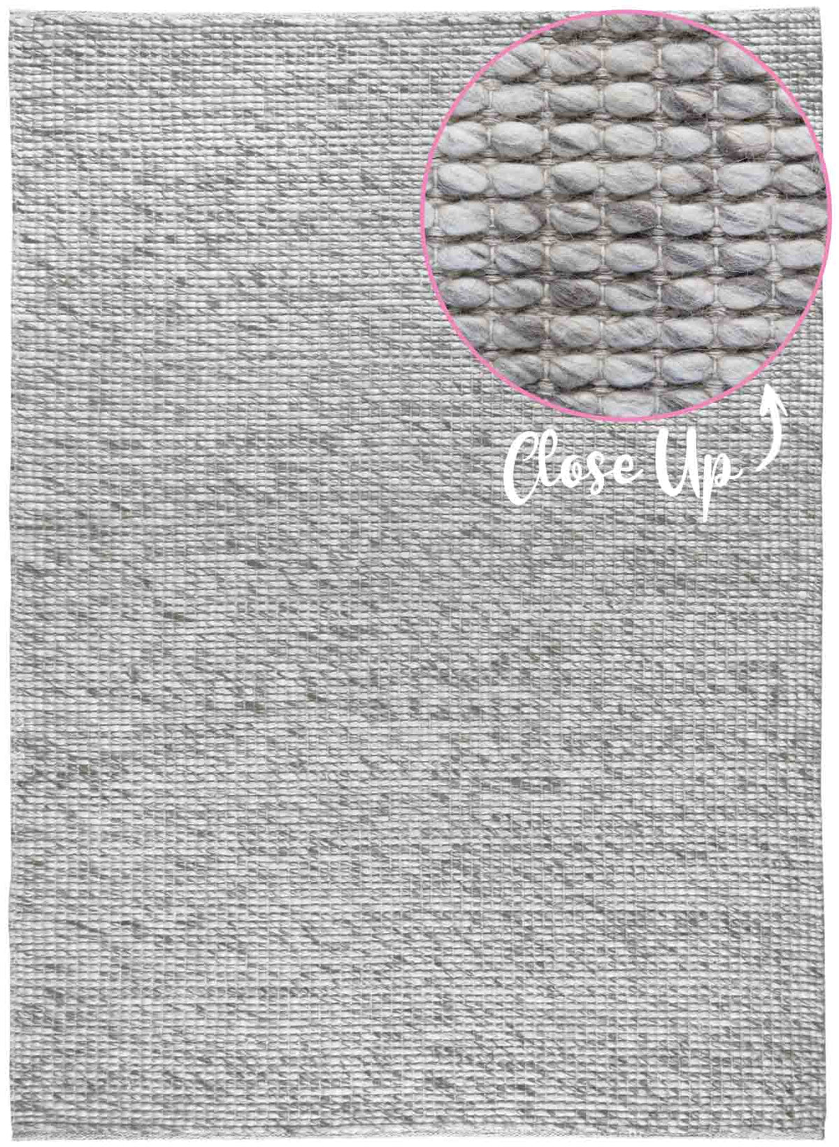 Dahlia Light Grey Wool Rug | Woollen Rugs Belrose Sydney | Rugs 'N' Timber