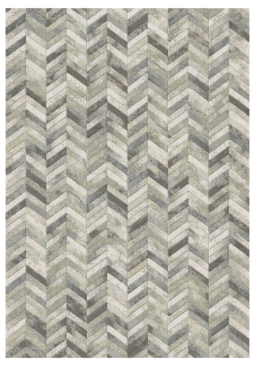 Willoughby Silver Herringbone Rug