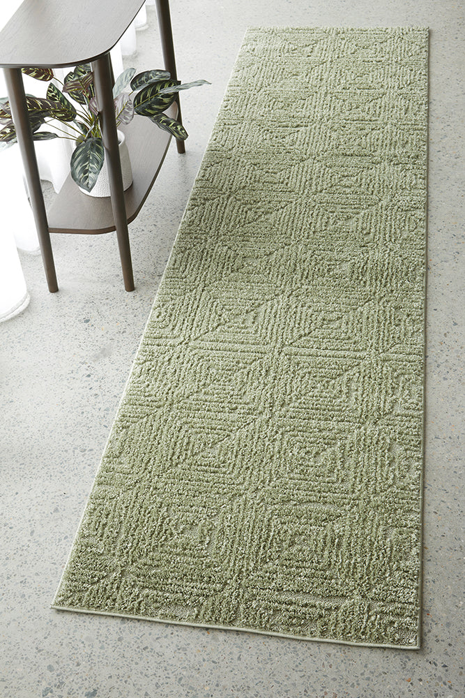 Esther Olive Lattice Runner
