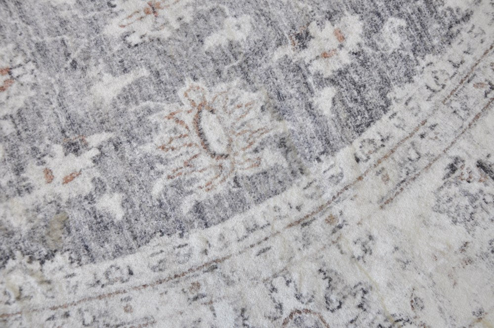 Clareville Storm Fiore Round Rug