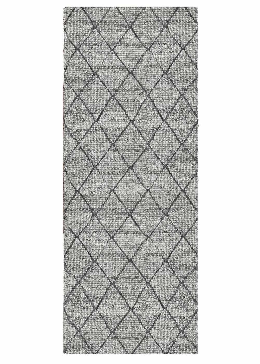 Diamond Grey Runner | Wool Rugs Belrose | Rugs N Timber