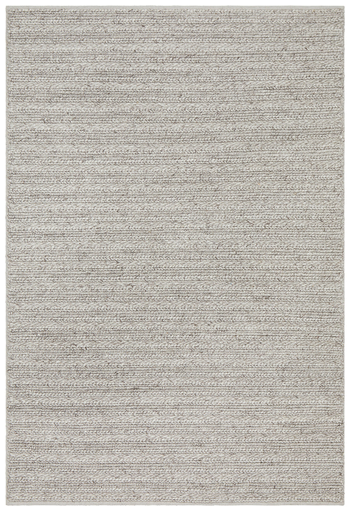 Kendall Silver Rug - textured knotted wool rug - See it at Rugs N Timber Belrose