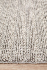 Kendall Silver Rug - textured knotted wool rug - See it at Rugs N Timber Belrose
