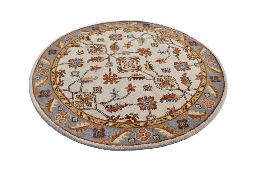 Hammond Creme Classico Round Rug