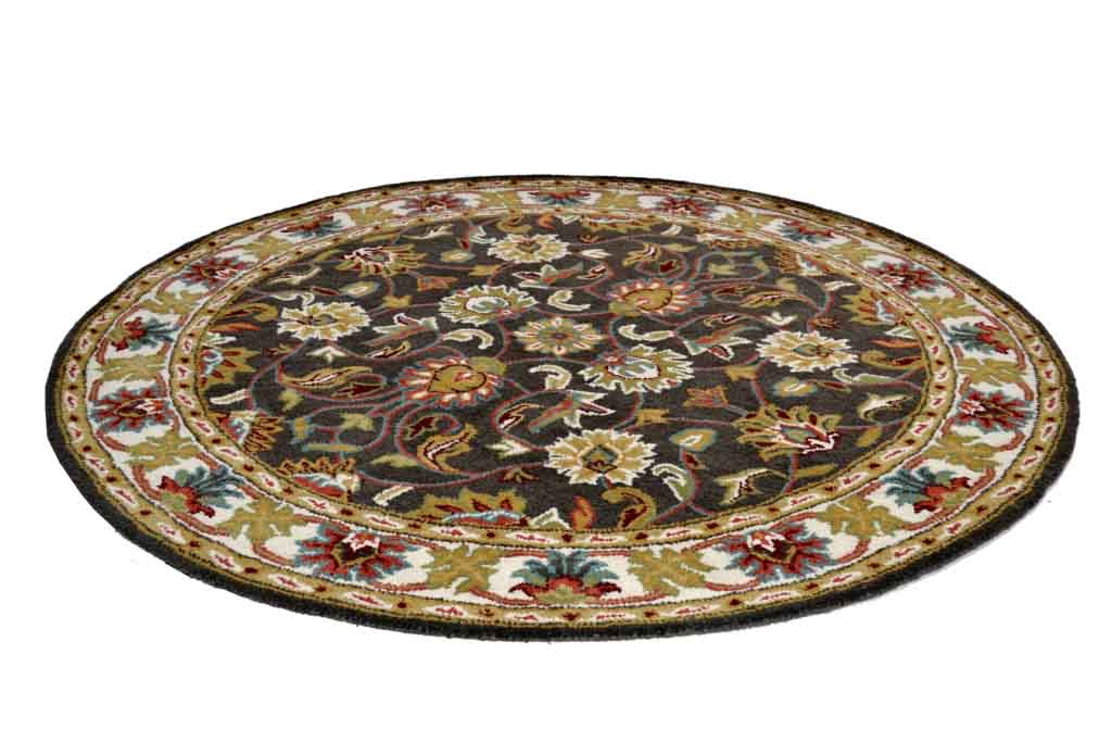 Round Slate Grey Rug Hammond Grey Wool Rug | Round Rugs Belrose | Rugs N Timber – Rugs 'N ...