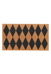 Black Harlequin PVC Coir Doormat | Door Mats Belrose | Rugs N Timber