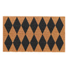 Black Harlequin PVC Coir Doormat | Door Mats Belrose | Rugs N Timber