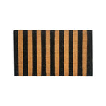 Black Stripes PVC Coir Doormat | Door Mats Belrose | Rugs N Timber