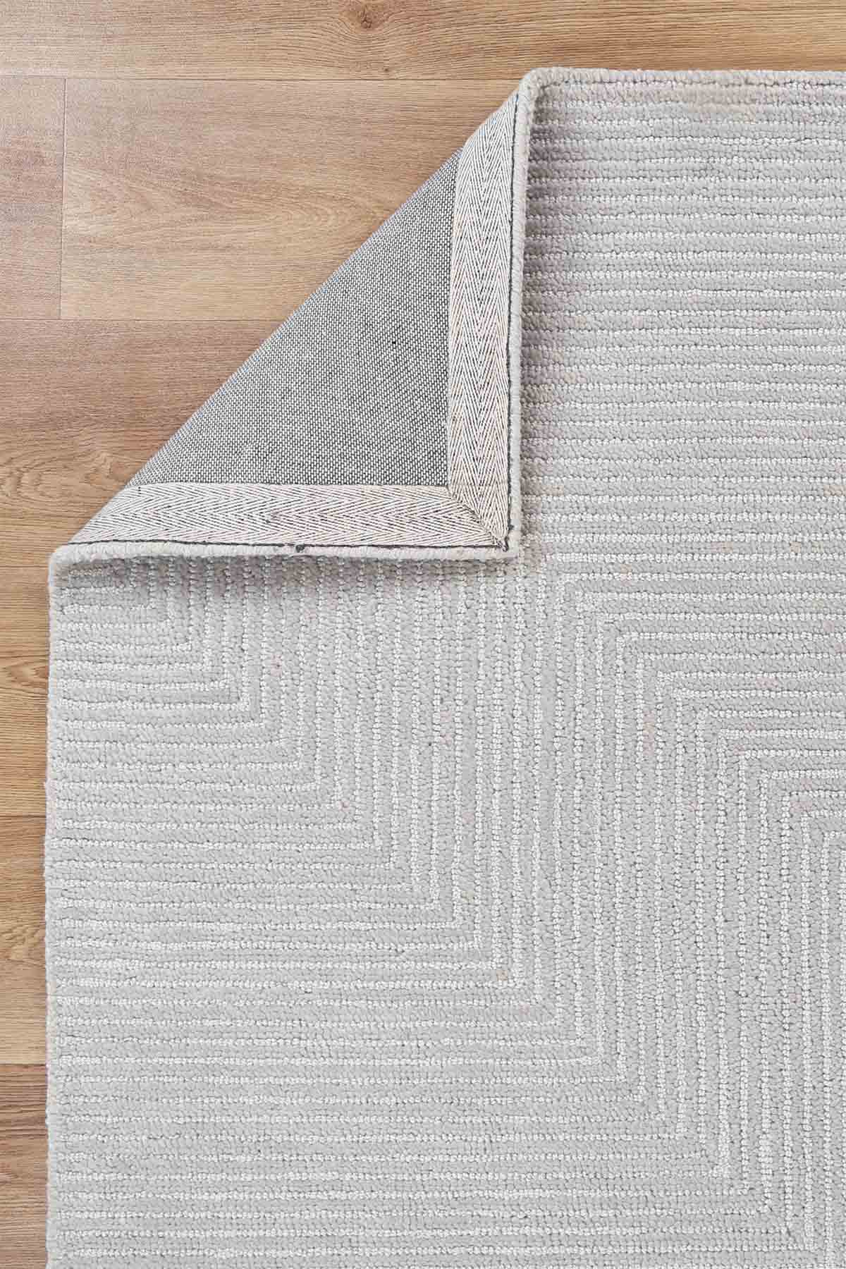 Marseille Silver Angular Rug | Wool Rugs Belrose | Rugs N Timber