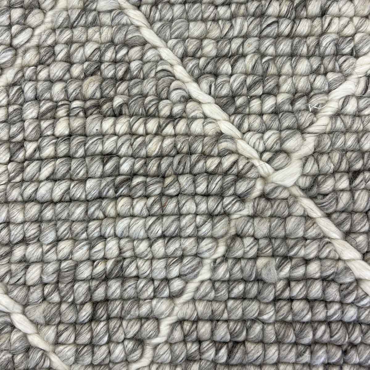 Diamond Light Grey Runner | Wool Rugs Belrose | Rugs N Timber