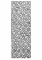 Diamond Light Grey Runner | Wool Rugs Belrose | Rugs N Timber