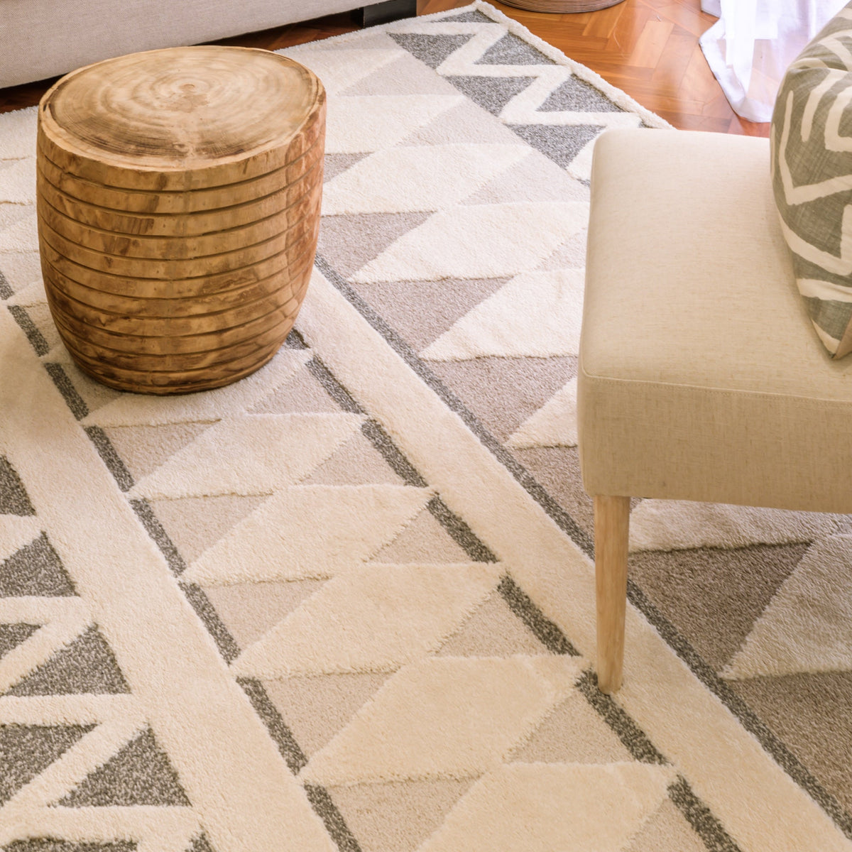 Bordeaux Cream Tribal Rug | Modern Rugs Belrose | Rugs N Timber