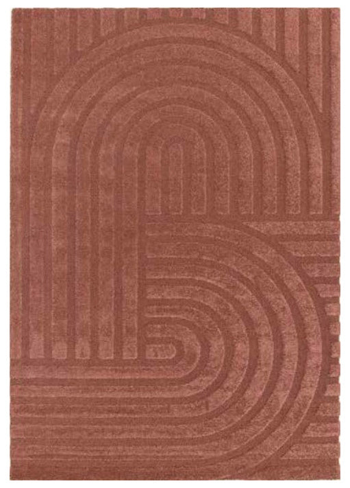 Bordeaux Dark Coral Arches Rug | Modern Rugs Belrose | Rugs N Timber