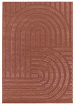 Bordeaux Dark Coral Arches Rug | Modern Rugs Belrose | Rugs N Timber