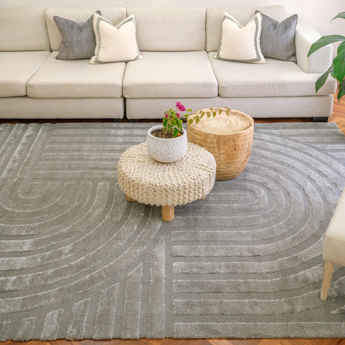 Bordeaux Grey Arches Rug | Modern Rugs Belrose | Rugs N Timber