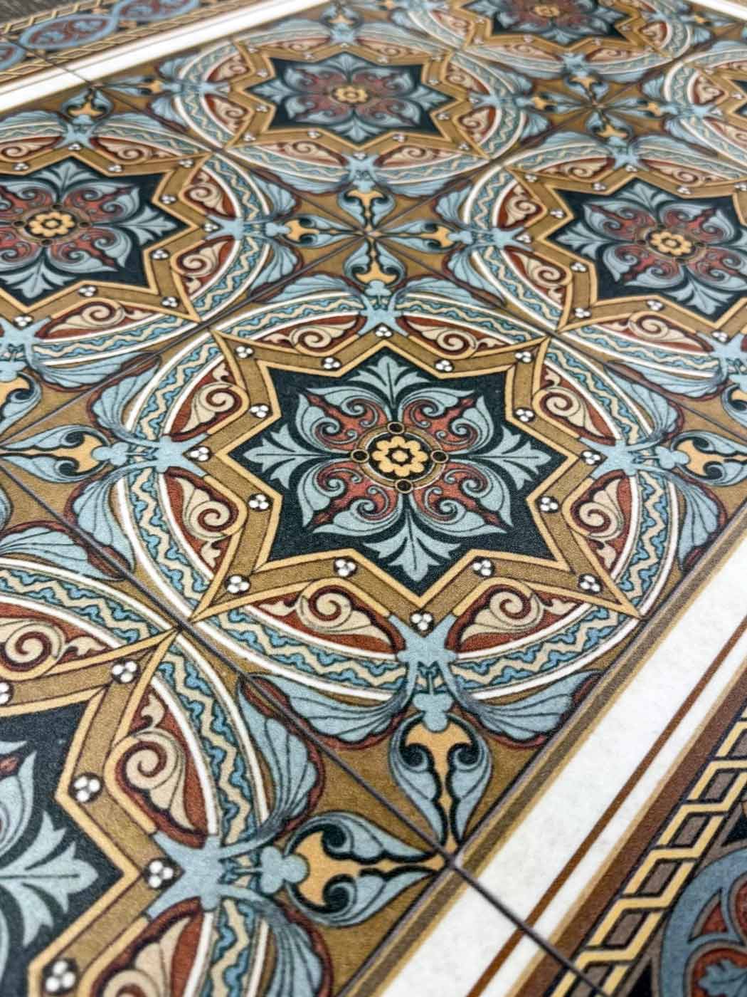 Beija Flor Louise decorative patterned vinyl mat for indoor use