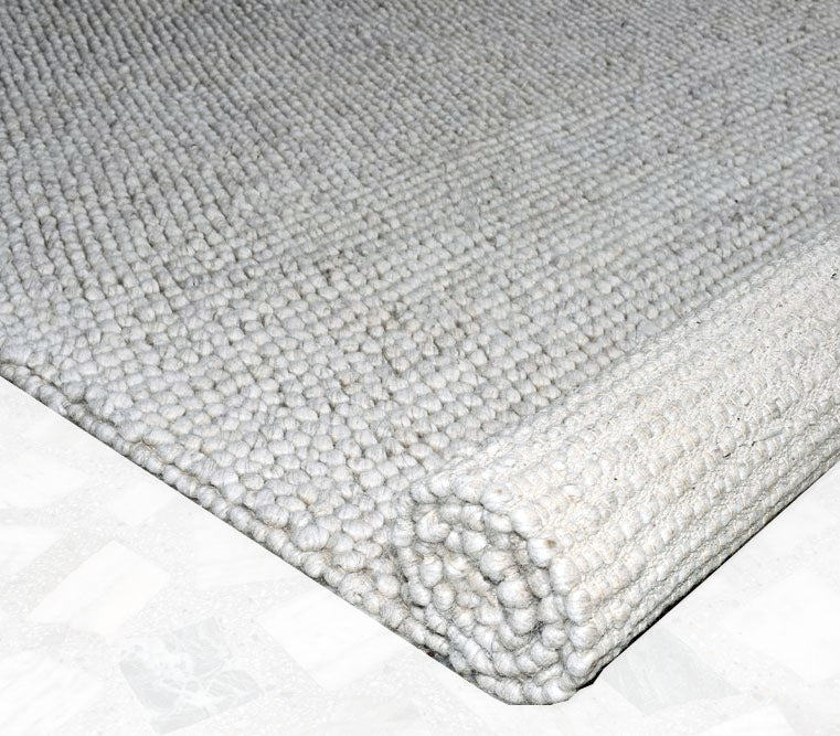 Balmain Silver Textured Rug | Wool Rugs Belrose | Rugs N Timber