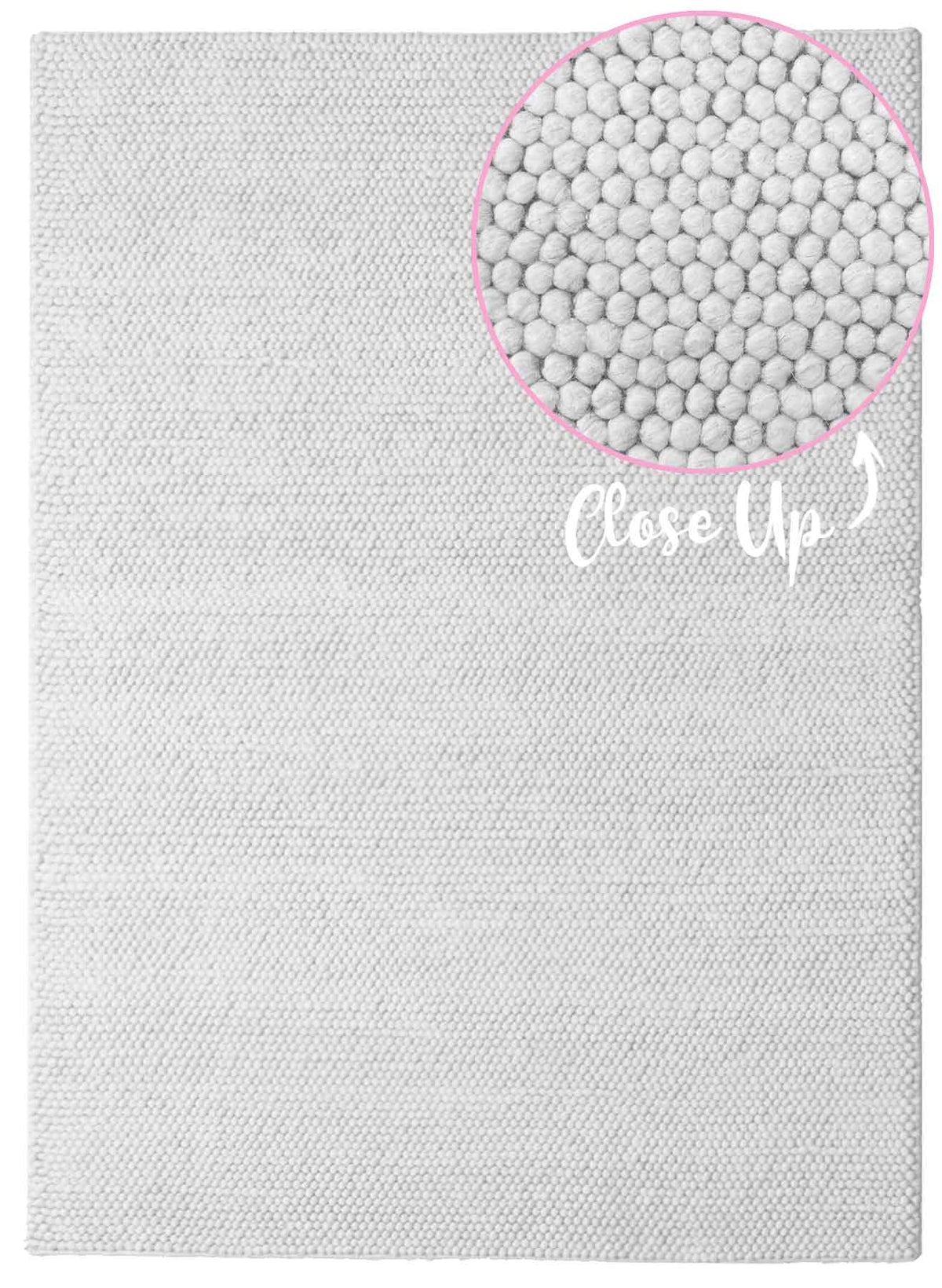 Balmain White Textured Rug | Wool Rugs Belrose | Rugs N Timber