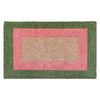 FM2 Premium Thick Coir Doormat - Green Pink Border