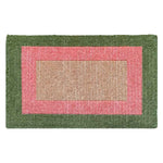 FM2 Premium Thick Coir Doormat - Green Pink Border