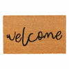 PVC Backed Coir Doormat with Welcome written in Black. Available at Rugs N Timber Belrose