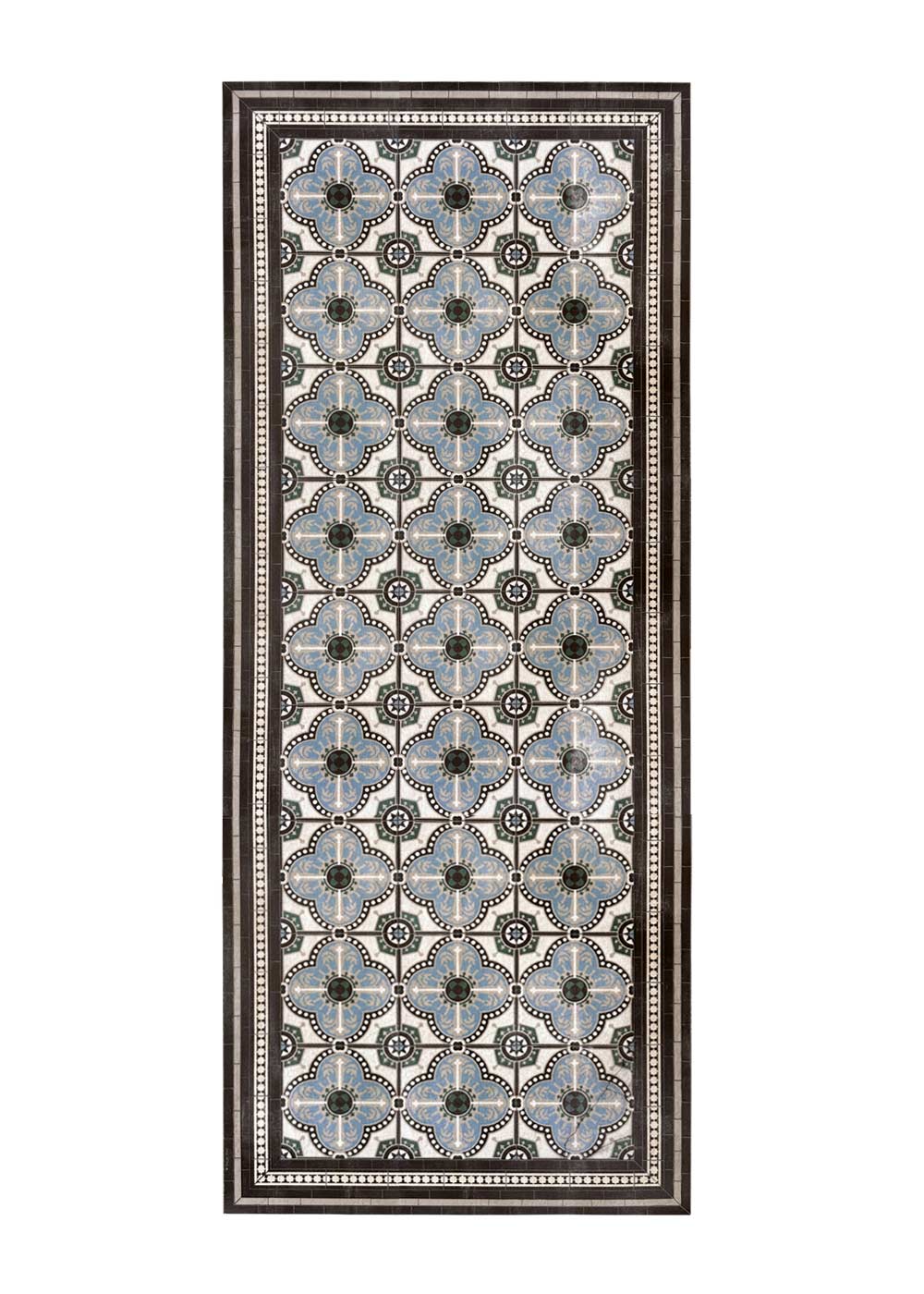 Beija Flor Paris classic patterned vinyl floor runner for hallways