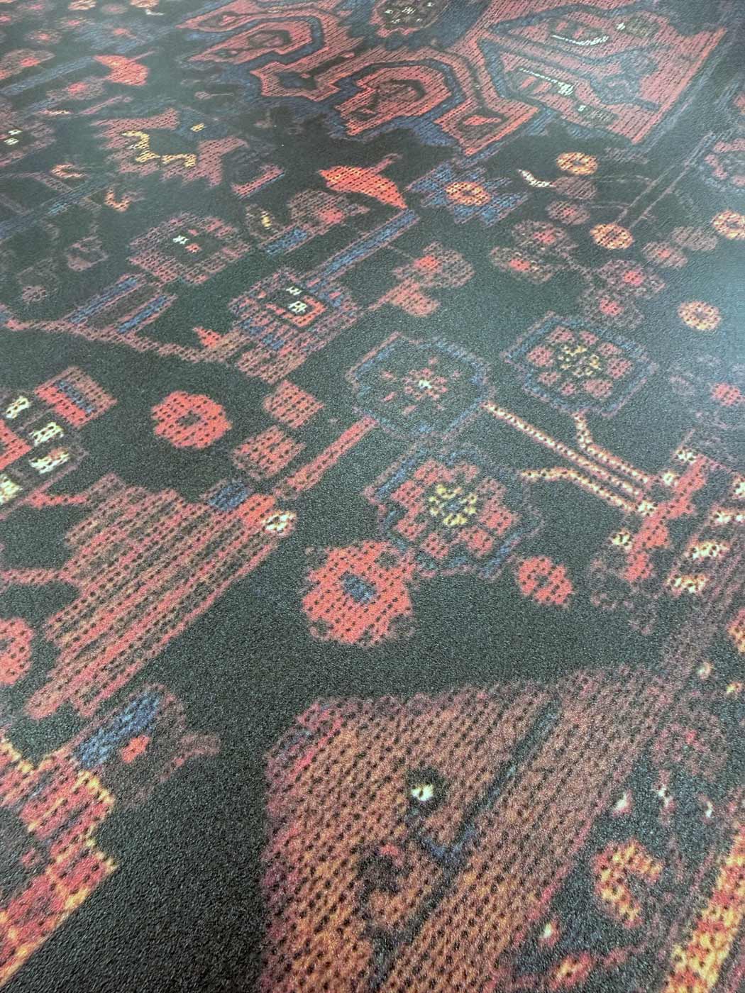 Beija Flor Persian patterned traditional style vinyl floor runner for hallway