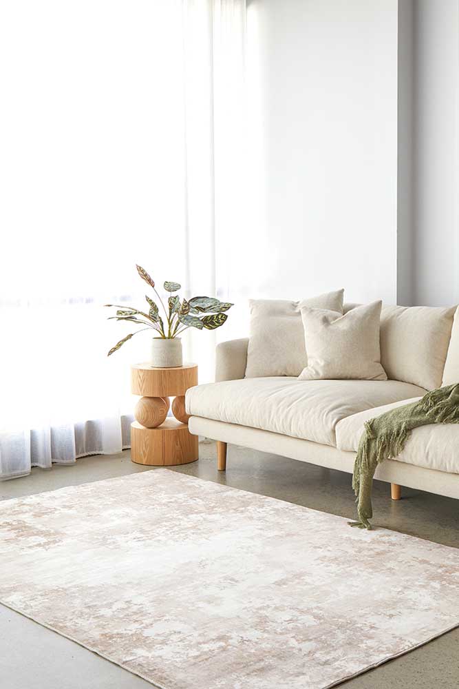 Lola Sandstone Beige Rug | Washable Rugs Belrose | Rugs N Timber
