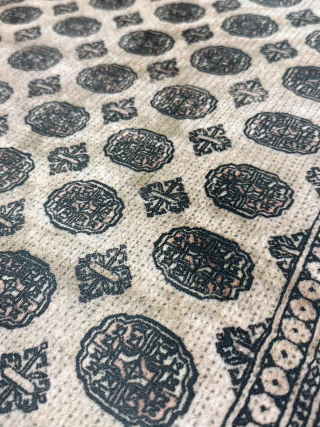 Beija Flor Rita smoky beige traditional style vinyl floor runner for hallway